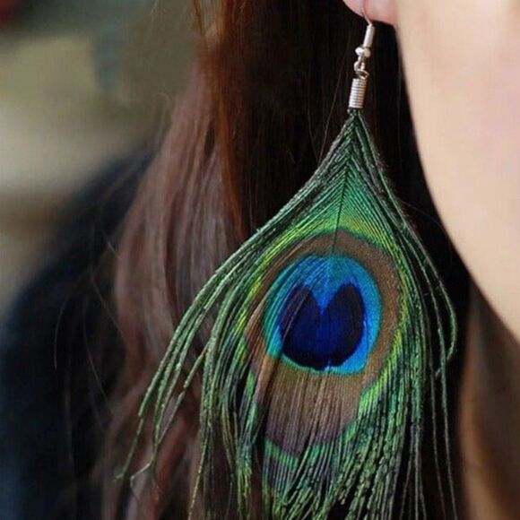 Jewelry - Peacock Feather Earrings